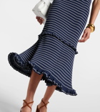 Altuzarra Delpini striped ruffled maxi dress