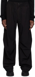 DEVOA Black Baggy High Waisted Trousers