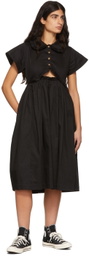 Kika Vargas Black Mabel Midi Dress