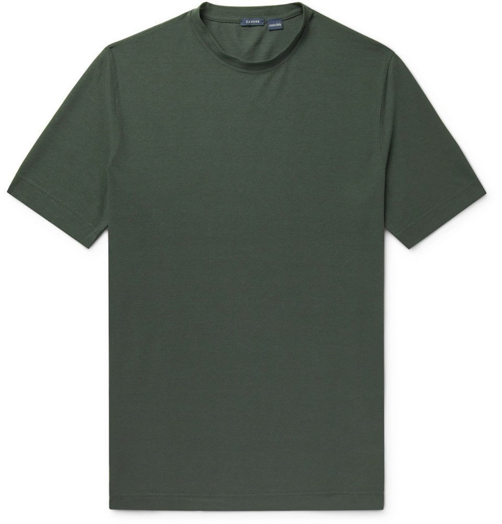 Photo: Incotex - Slim-Fit Ice Cotton-Jersey T-Shirt - Green