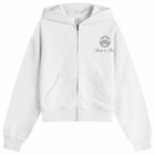 Sporty & Rich Women's Vendome Resort Cropped Zip Hoodie in Heather Gray Navy
