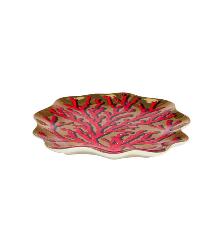 Photo: Jonathan Adler Sirena Coral porcelain decorative tray