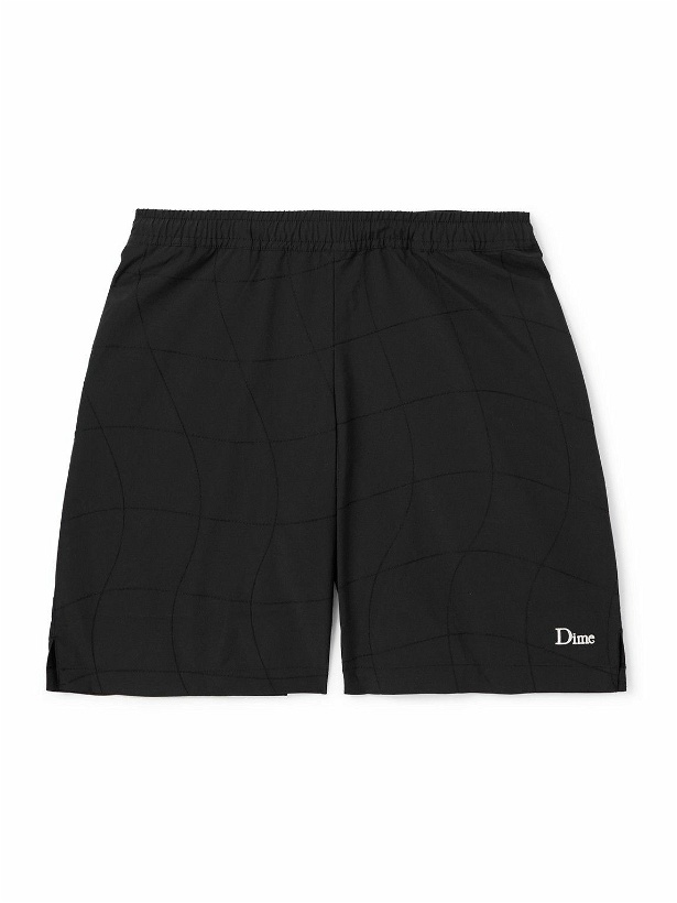Photo: DIME - Straight-Leg Logo-Embroidered Shell Shorts - Black