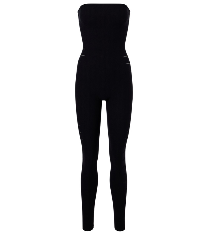 Photo: Wolford Slash cutout strapless jersey catsuit