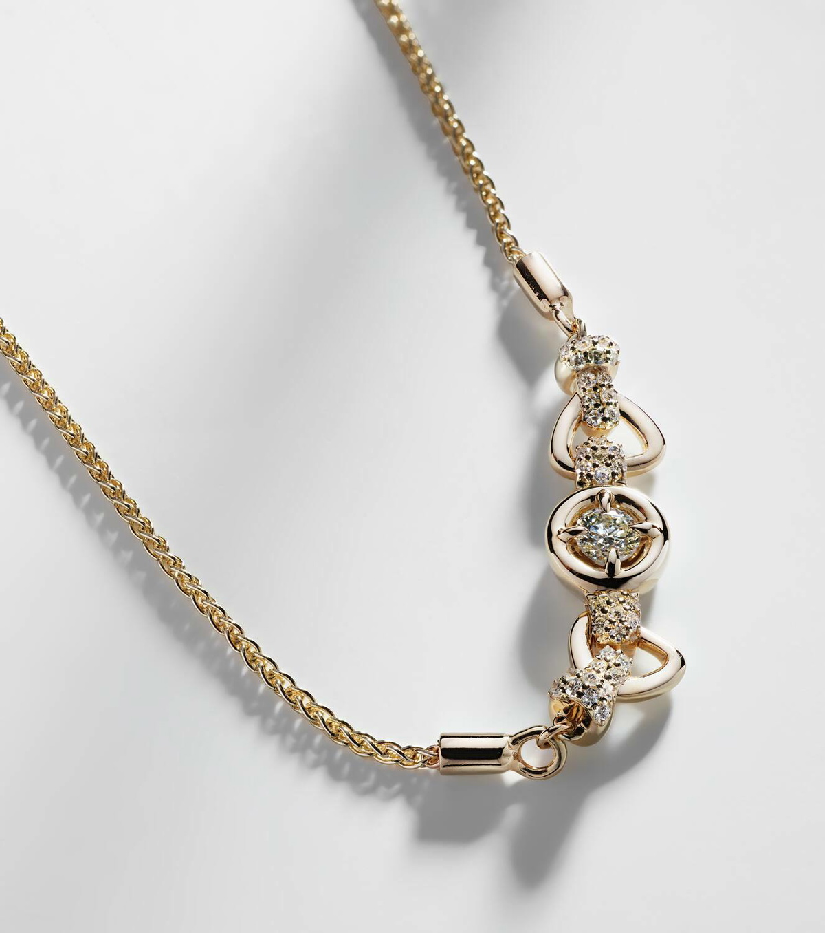 Stone and Strand Rossellini 14kt gold bracelet with diamonds