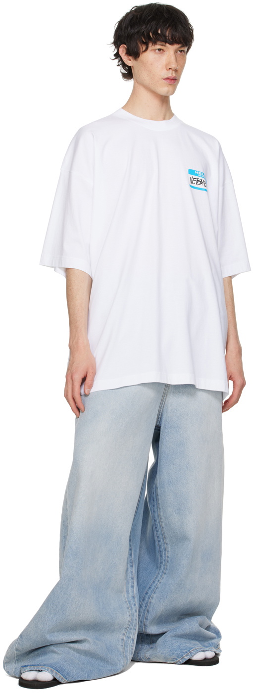 VETEMENTS White 'My Name Is Vetements' T-Shirt Vetements