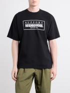 Neighborhood - Logo-Print Cotton-Jersey T-Shirt - Black