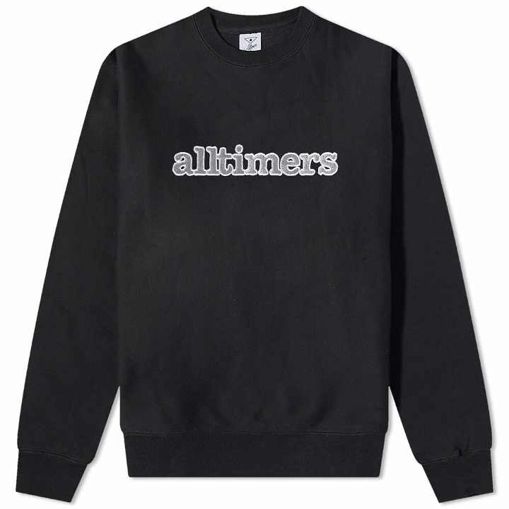 Photo: Alltimers Men's Stamped Embroidered Heavyweight Crew in Black