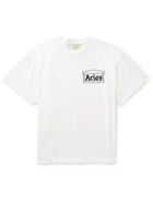 Aries - Temple Logo-Print Cotton-Jersey T-Shirt - White