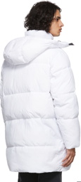 The Very Warm White Long Hooded Puffer Jacket