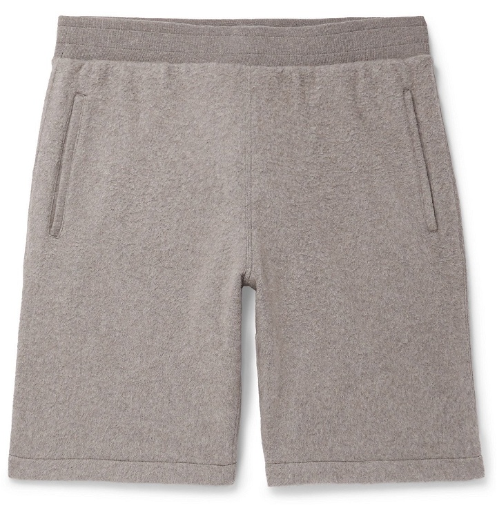 Photo: SSAM - Wide-Leg Cotton and Camel Hair-Blend Shorts - Gray