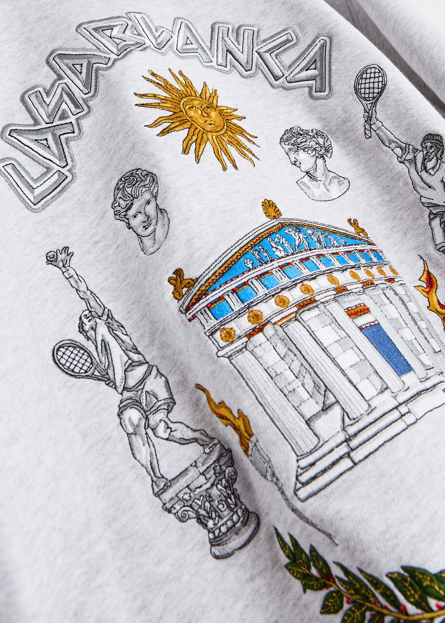 スウェット・トレーナー CASABLANCA 'Le Temple Du Sport' sweatshirt Gray Casablanca Le Temple Du Sport Sweatshirt Gray | Wanan Luxury