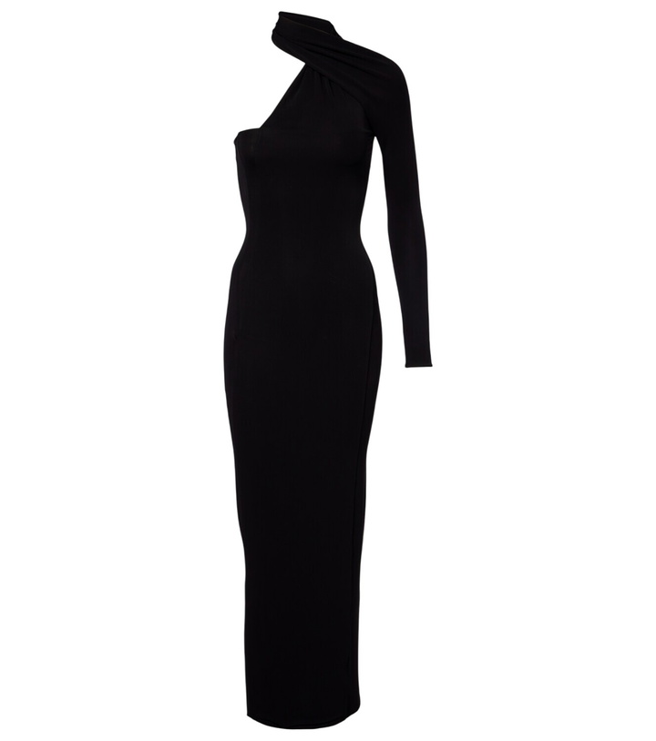 Photo: Courrèges One-shoulder crêpe maxi dress