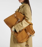 Burberry B Clip Holdall suede duffel bag