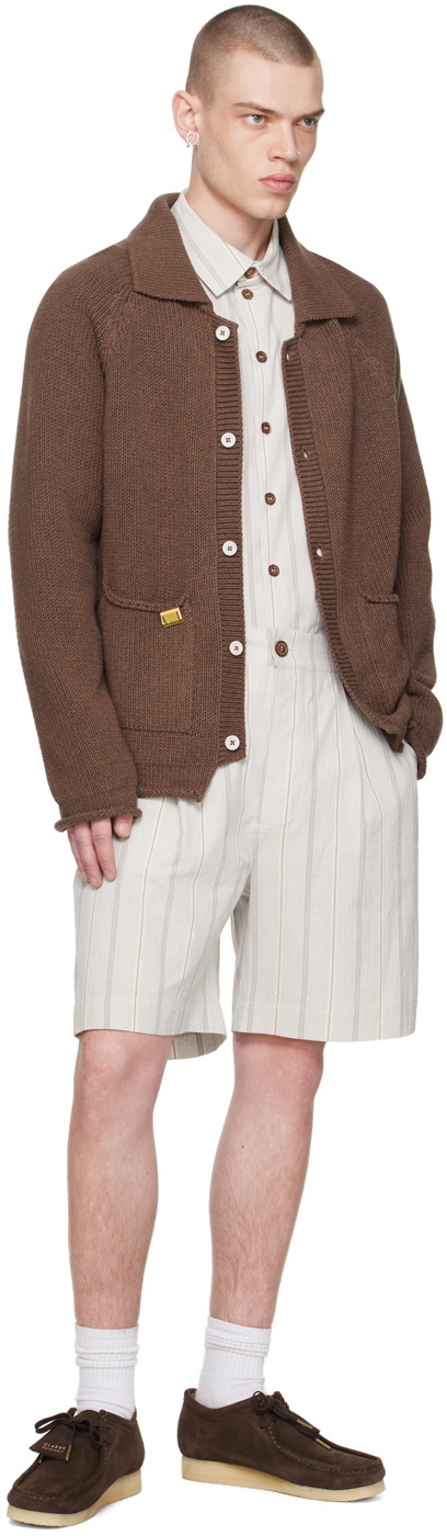 XENIA TELUNTS White & Blue Stripe Daily Shirt