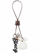 Balenciaga - Le City 2 Embellished Textured-Leather, Silver- and Gold-Tone Key Fob