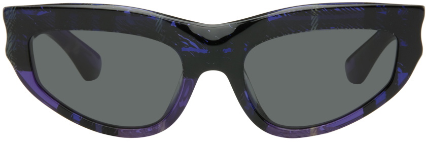 Burberry Purple Check Cat-Eye Sunglasses