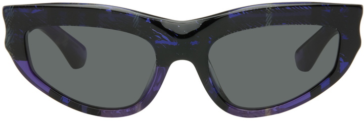 Photo: Burberry Purple Check Cat-Eye Sunglasses