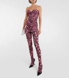 Alex Perry Cadie leopard-print tights