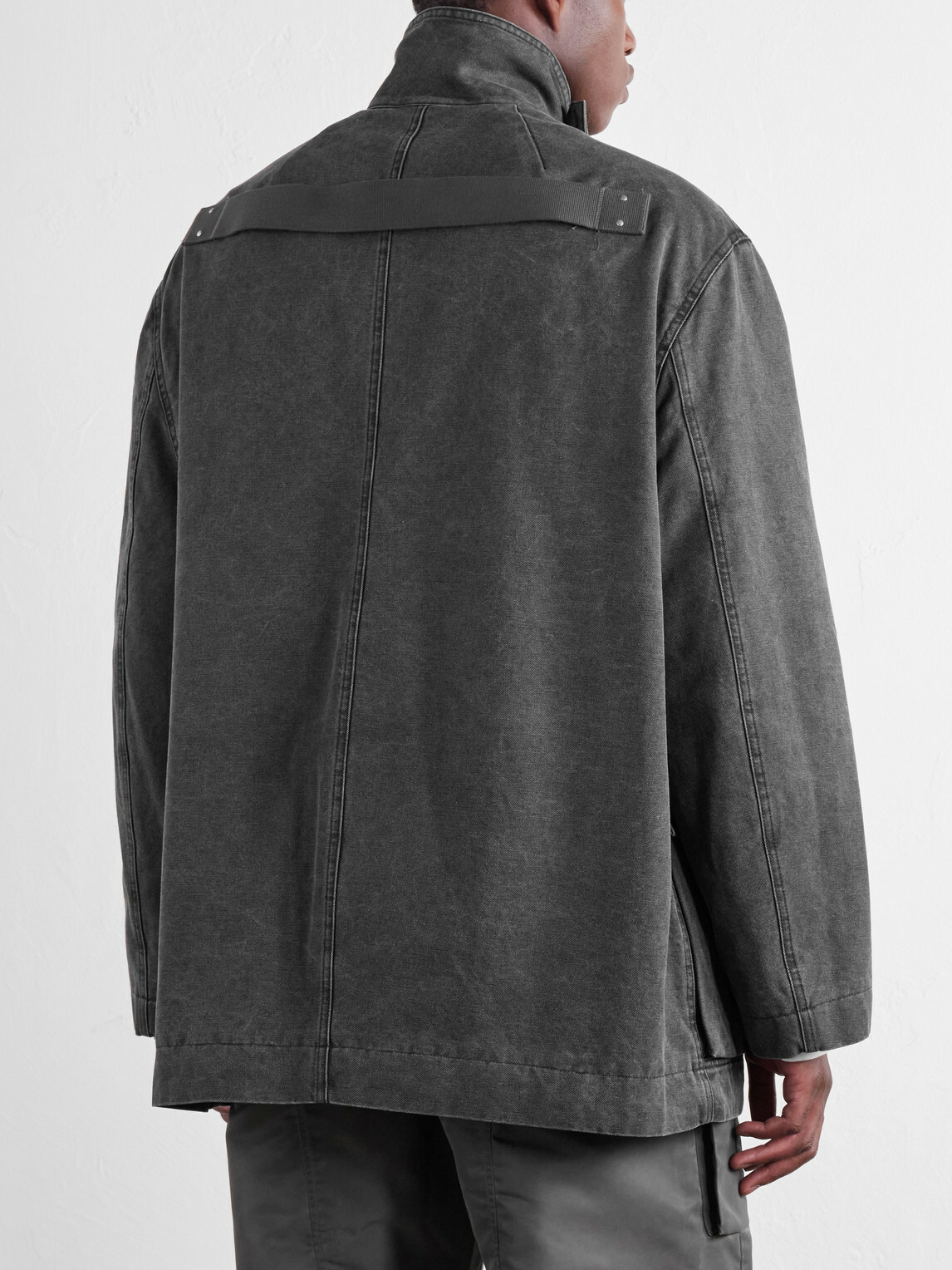 Rick Owens - Padded Washed Cotton-Canvas Coat - Gray