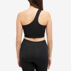 Off-White Women's Stamp Logo Sports Asymetric Bralet Top in Black