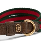 Gucci - Web Stripe S/M faux leather dog leash