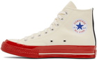 COMME des GARÇONS PLAY Off-White & Red Converse Edition Chuck 70 Sneakers