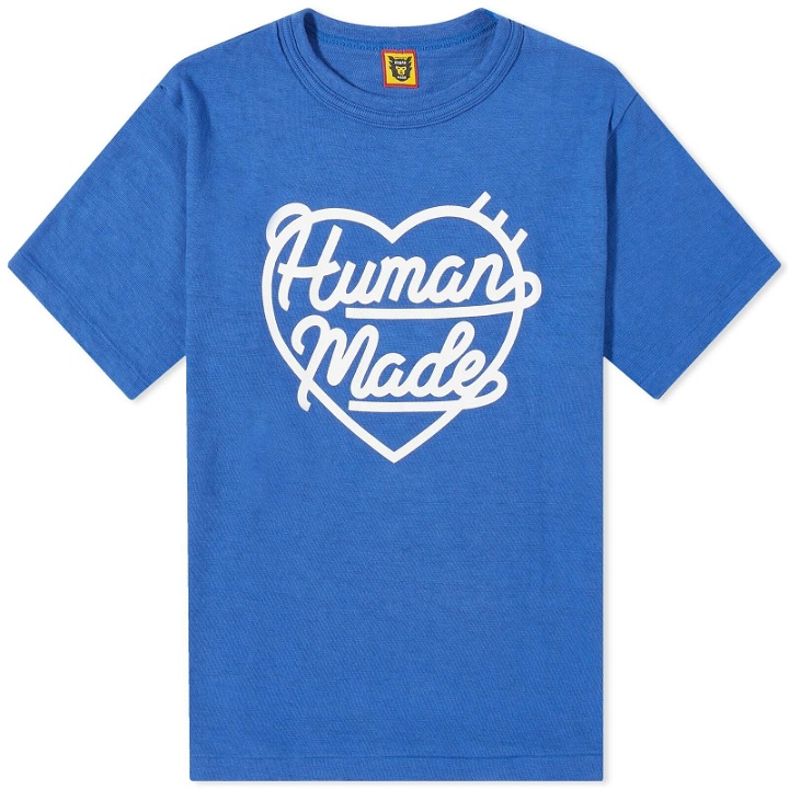 Photo: Human Made Men's Heart Slub T-Shirt in Blue