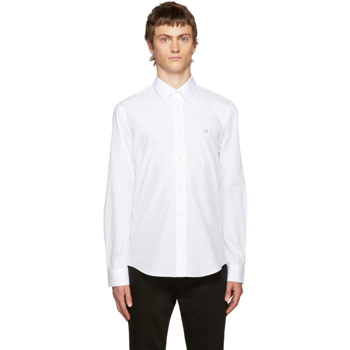 Photo: Acne Studios White Jeffrey Pop Face Shirt