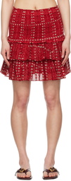 Isabel Marant Etoile Red Naomi Miniskirt