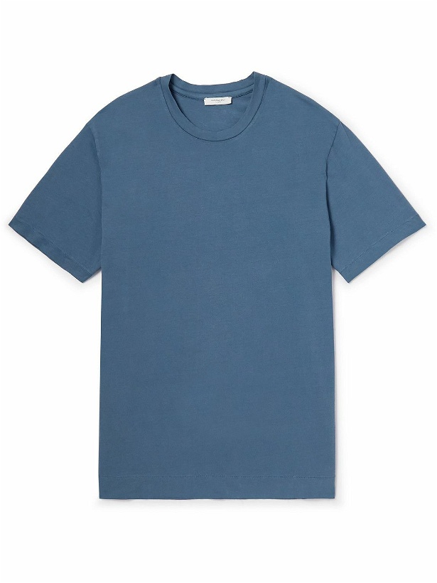 Photo: Boglioli - Garment-Dyed Cotton-Jersey T-Shirt - Blue