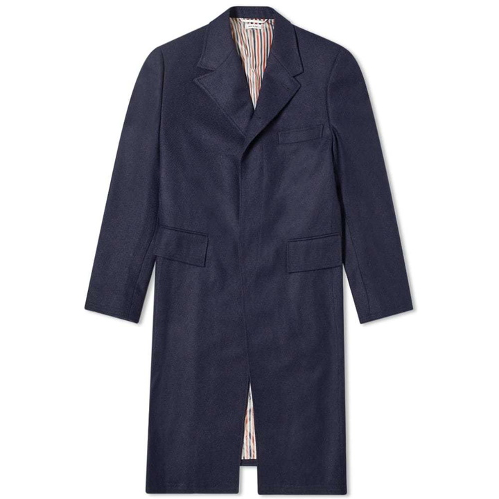 Photo: Thom Browne Wide Lapel Shetland Overcoat