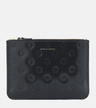 Comme des Garcons Wallet - Dots Large embossed leather pouch