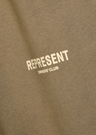 Represent Owners Club Logo-print Cotton Sweatpants Taupe