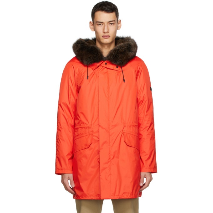 Photo: Yves Salomon - Army Red Down and Fur Technical Coat