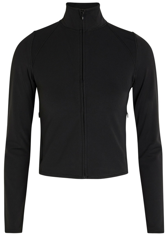 Photo: Vuori All The Feels zip up Stretch-jersey top Black