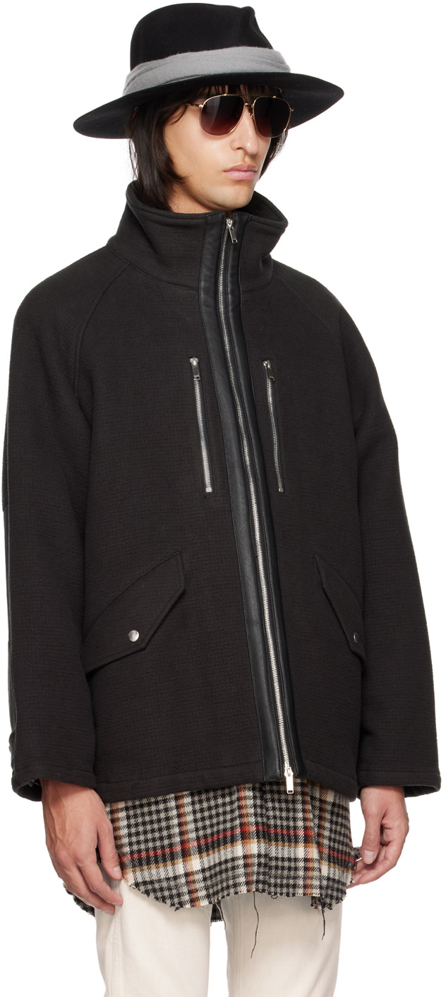 The Letters Black Zip Jacket