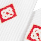 Casablanca Men's Diamond Logo Sports Socks in White