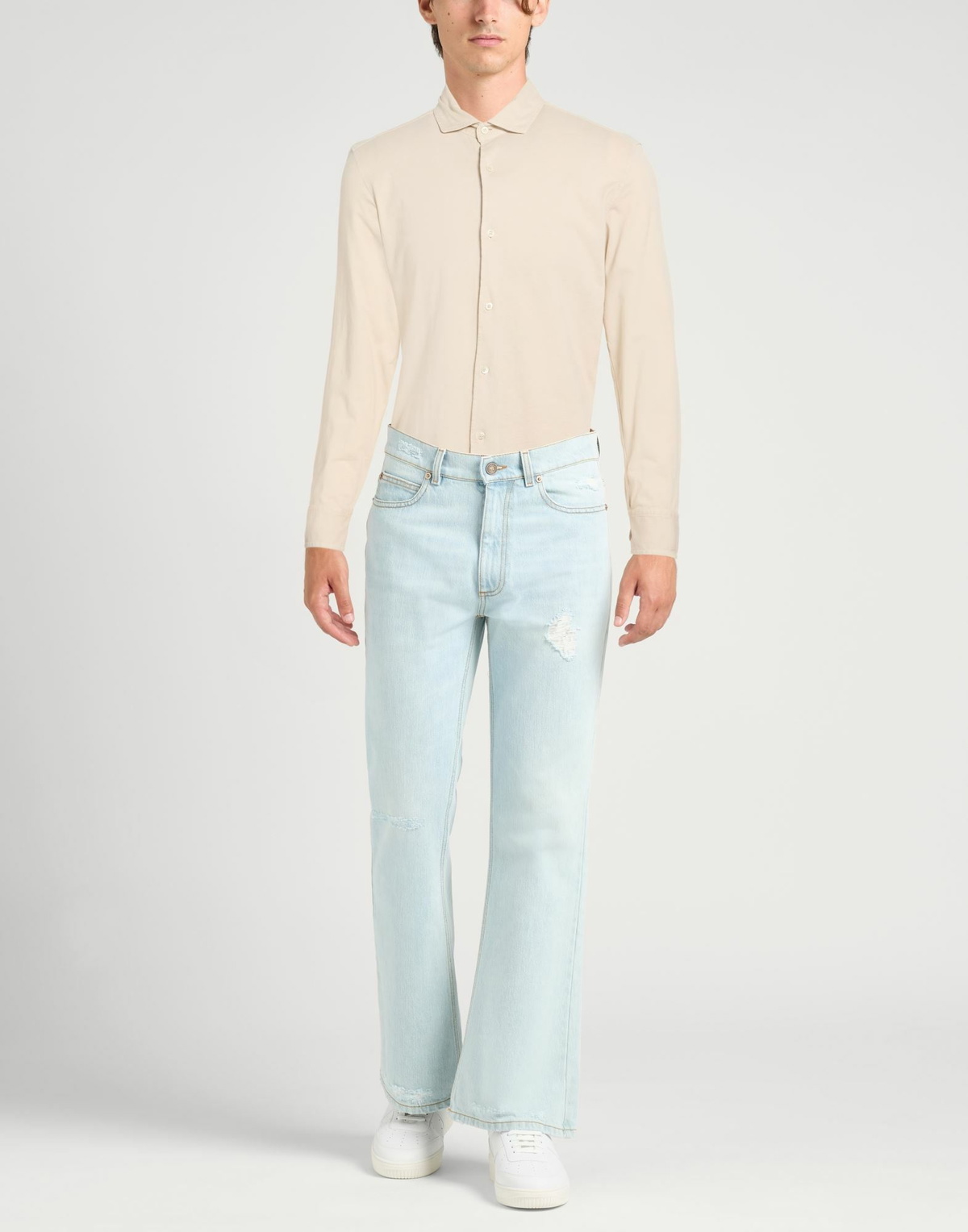 Drumohr Mens Shirt in Beige