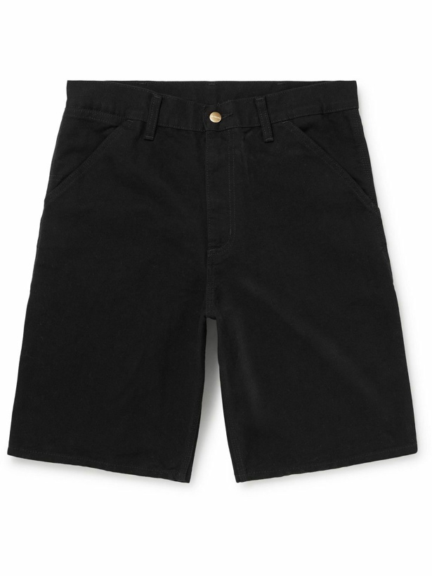 Photo: Carhartt WIP - Straight-Leg Cotton-Canvas Shorts - Black