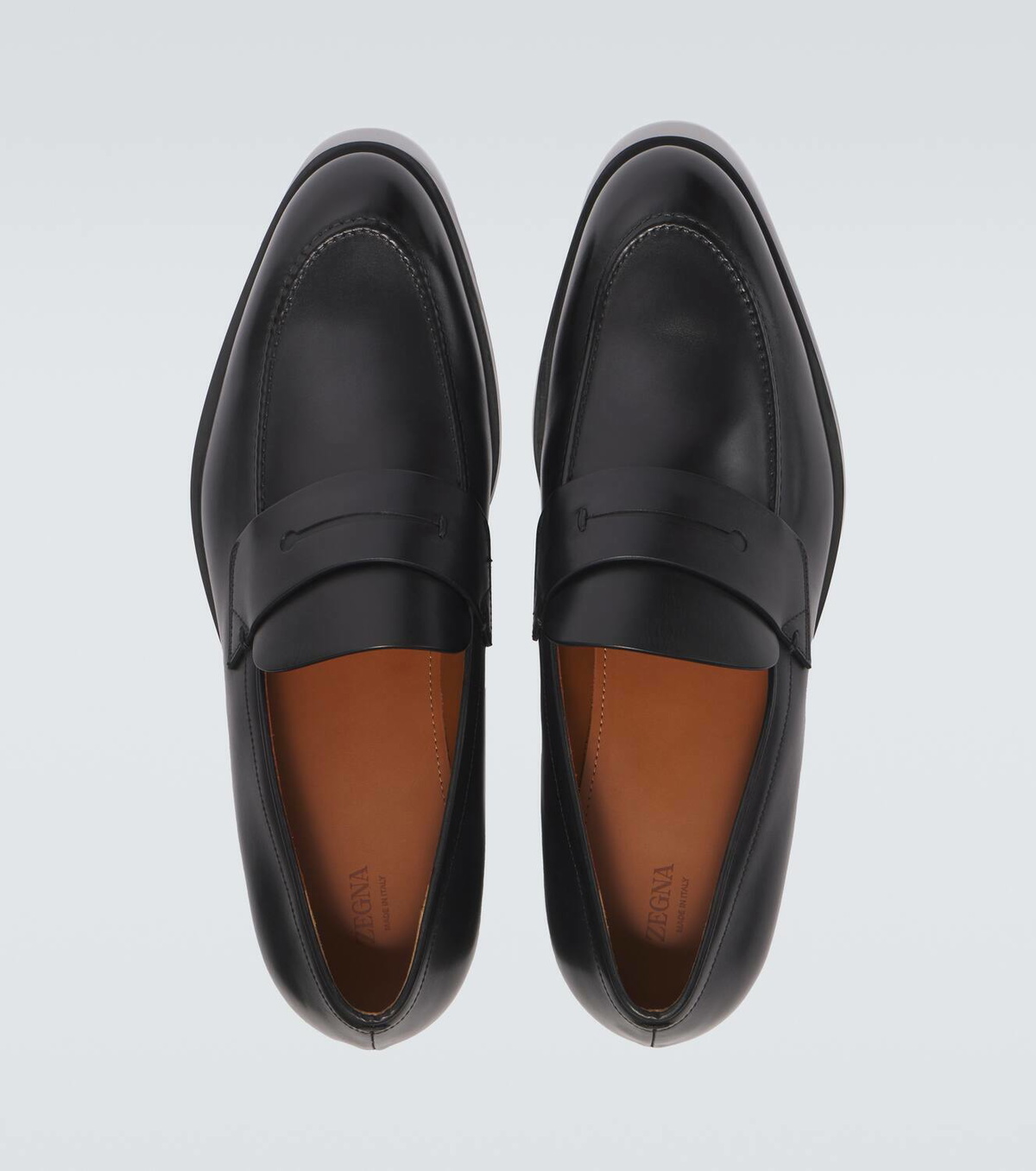 Zegna Leather penny loafers
