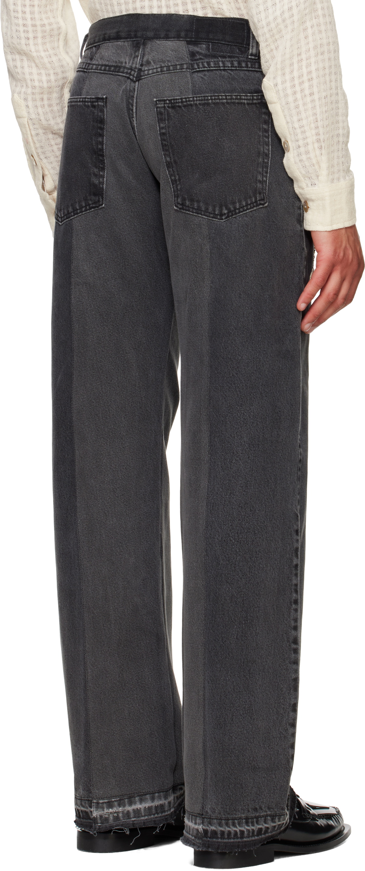 Kartik Research SSENSE Exclusive Black Two-Tone Jeans