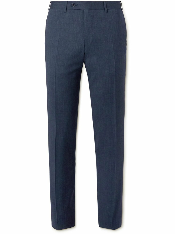 Photo: Canali - Slim-Fit Straight-Leg Wool Suit Trousers - Blue