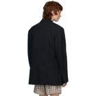 Raf Simons Black Double-Breasted Blazer