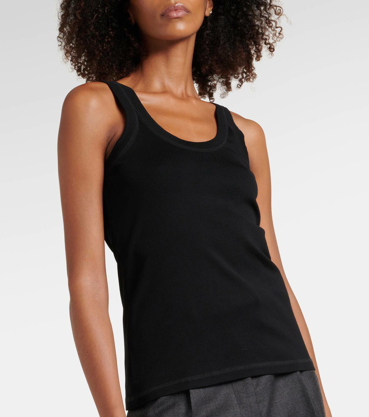 Lemaire Ribbed-knit cotton tank top