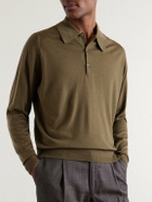 John Smedley - Bill Nighy Merino Wool Polo T-Shirt - Green