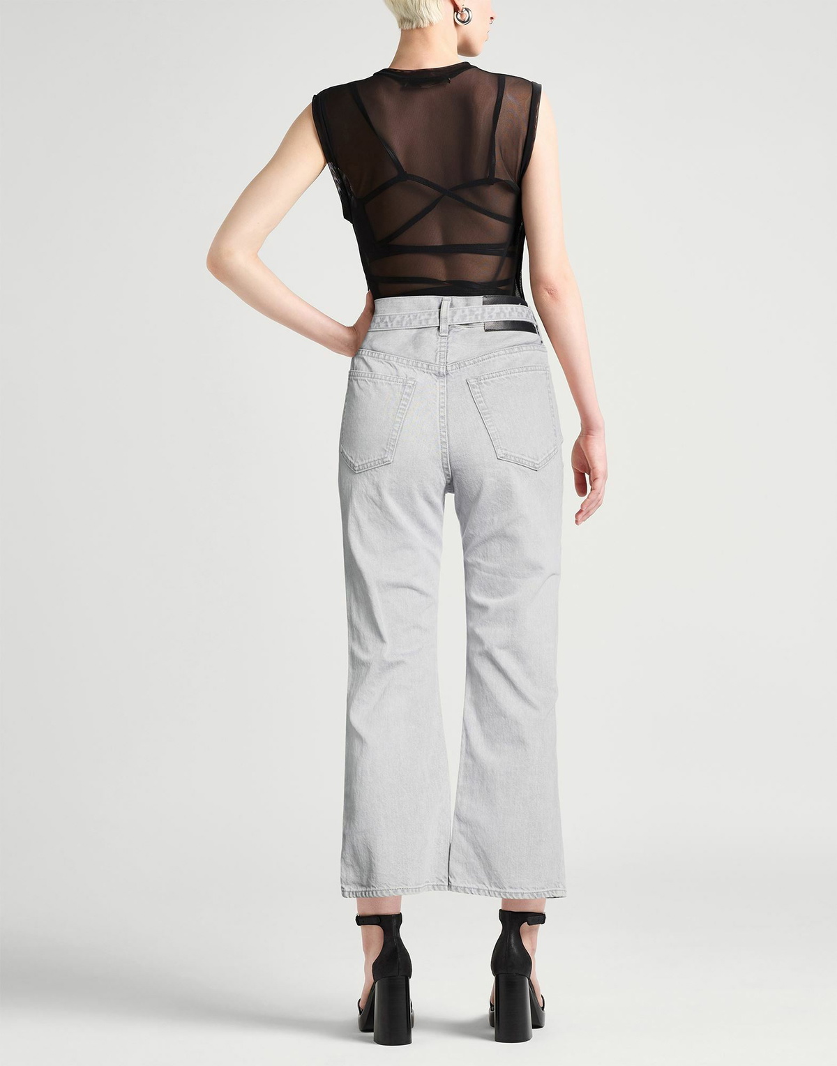 Sacai Womens Jeans in Grey
