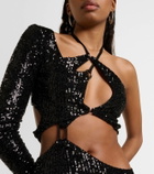 Roberta Einer Banu cutout sequined minidress