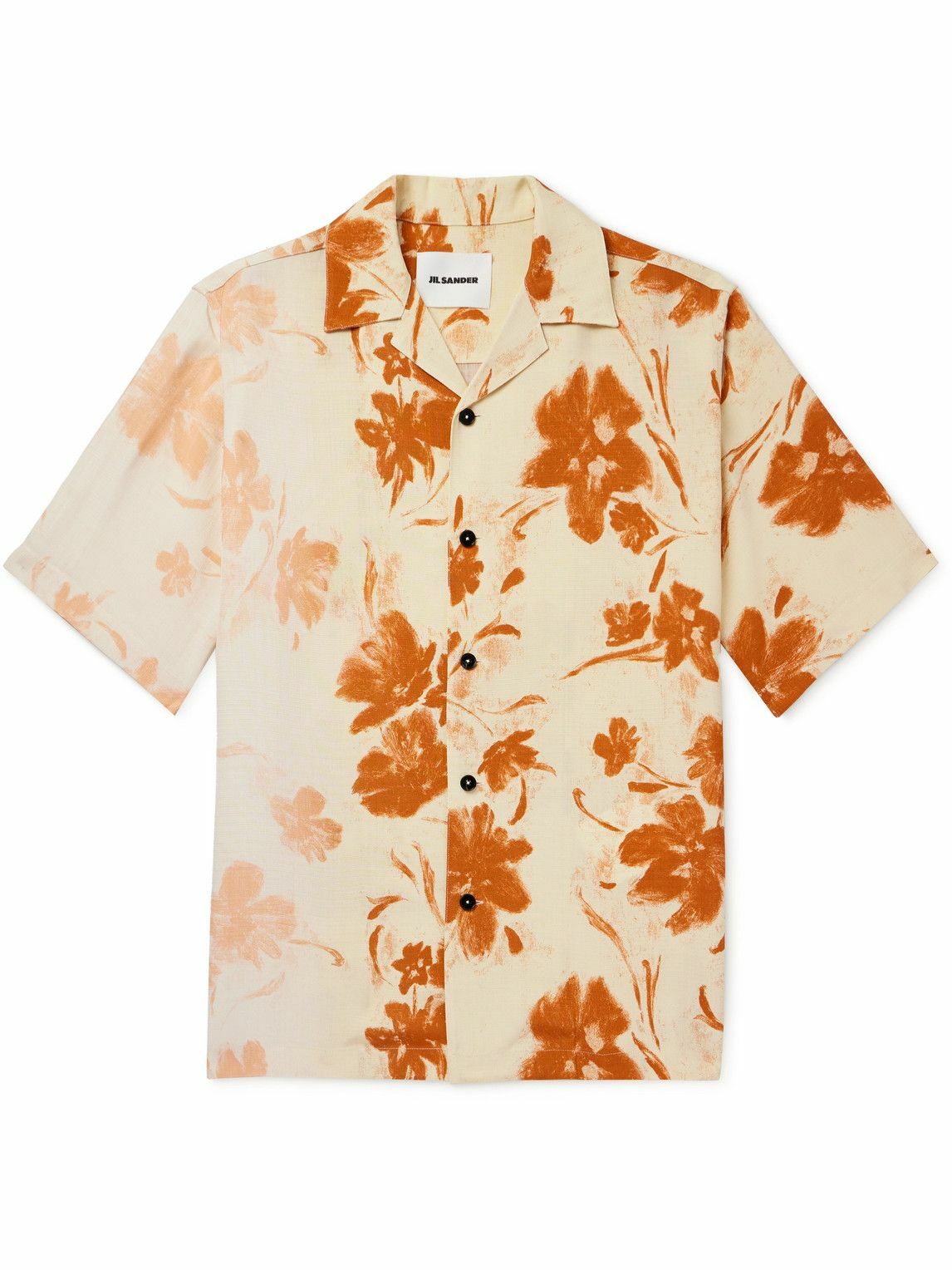 Jil Sander - Ombré Floral-Print Jersey Shirt - Orange Jil Sander