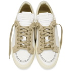 Rhude White and Grey Suede V1 Lo Sneakers